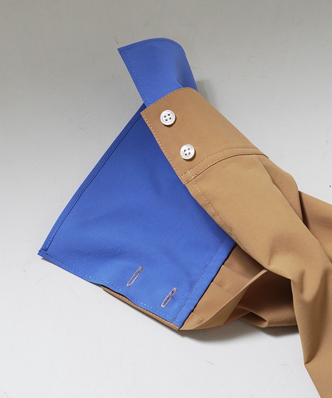 コットンタイプライターレイヤーシャツ