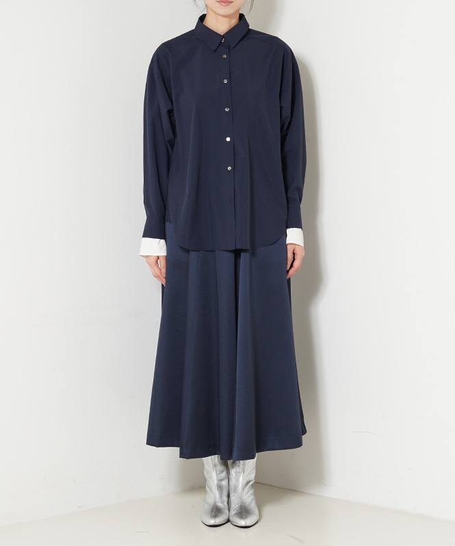 コットンタイプライターレイヤーシャツ