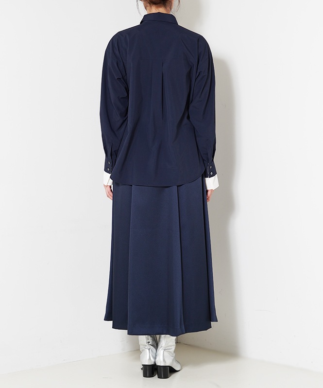 コットンタイプライターレイヤーシャツ