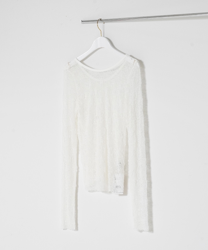 レースロングスリーブトップス