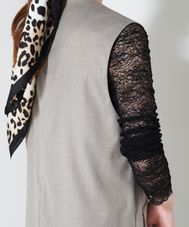 レースロングスリーブトップス