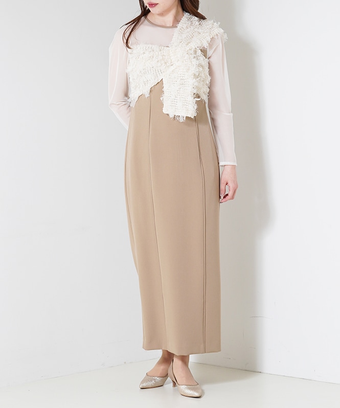 fringe glitter knot dress