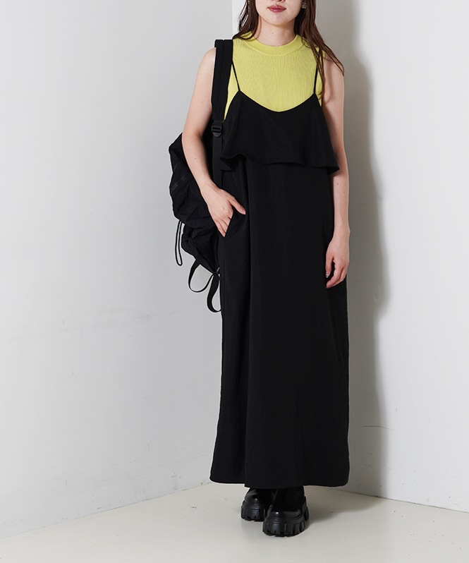 レイヤードデザインキャミワンピース