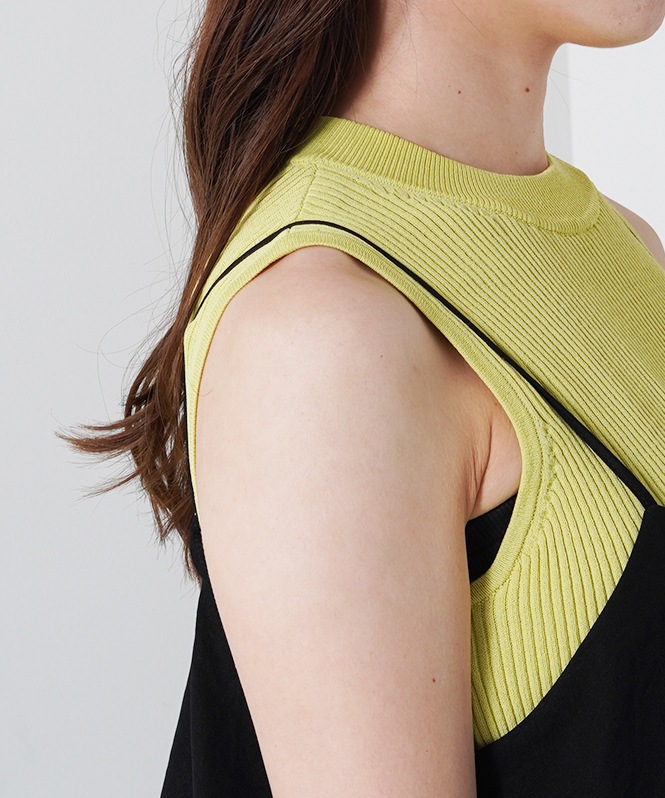 レイヤードデザインキャミワンピース