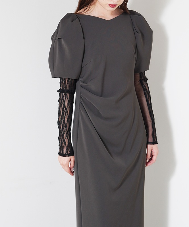 ANDRESED lace arm drape dress Sサイズ レースアームドレープドレス / lace arm drepe dress（ドレス