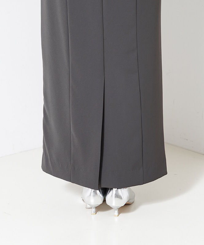 lace arm drape dress