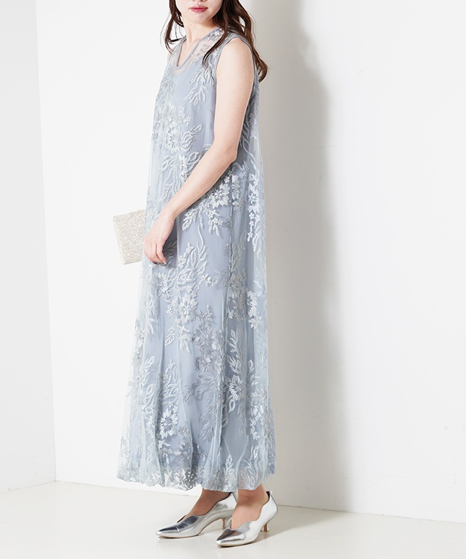 Gradation baloon hem dress