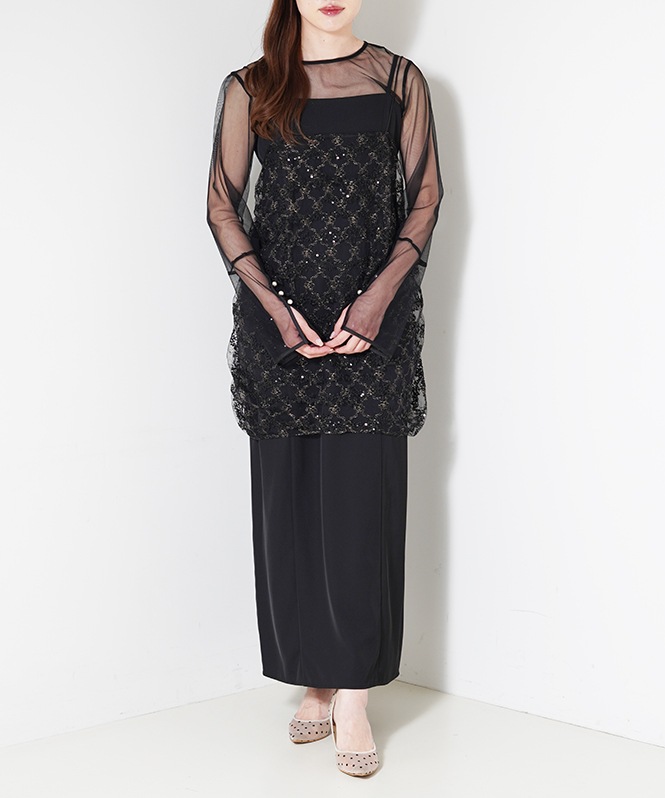 Midnight sparkle dress set