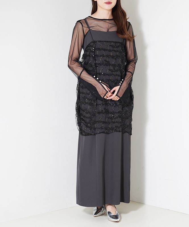 Midnight sparkle dress set