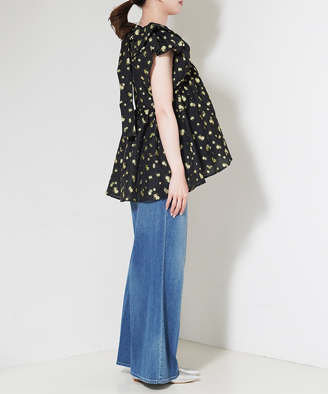 jacquard peplum tops | TOPS,シャツ／ブラウス | ROOM903 online