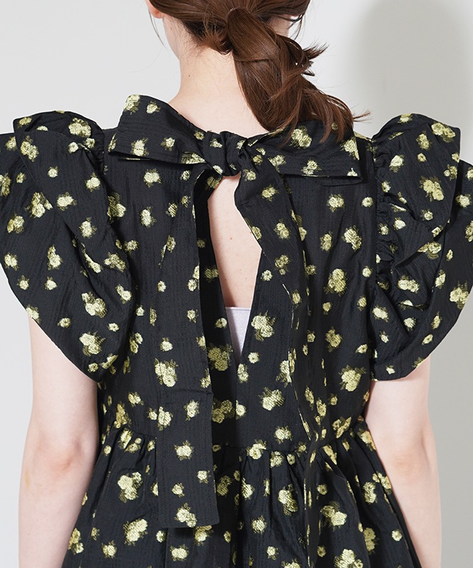 jacquard peplum tops