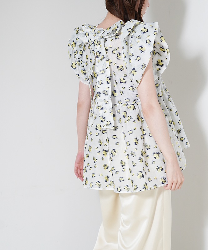 jacquard peplum tops