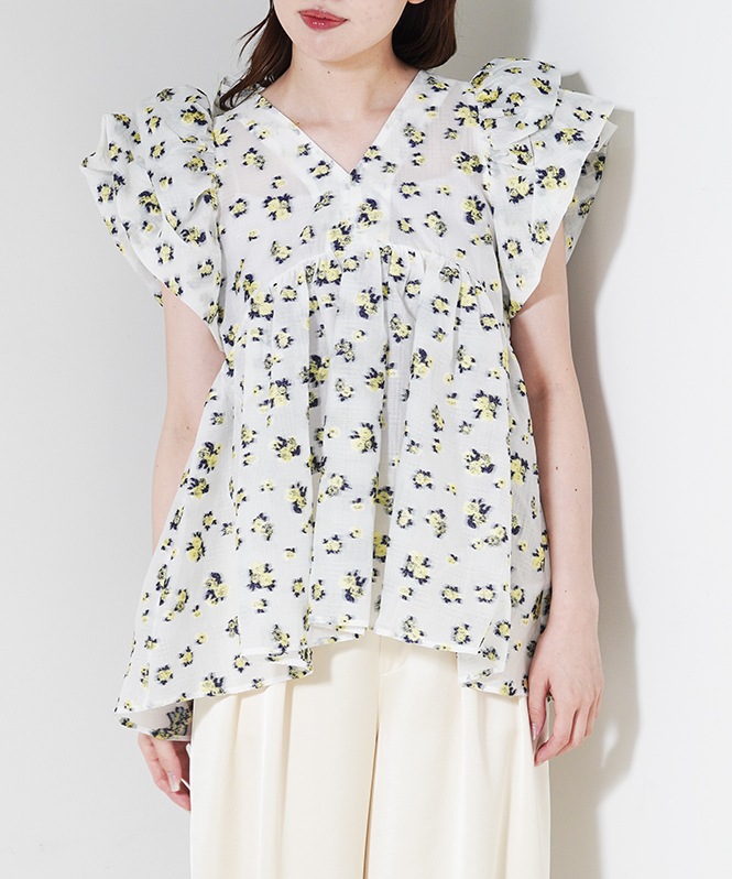 jacquard peplum tops
