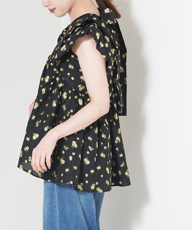 jacquard peplum tops