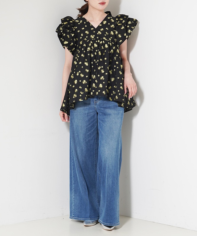 トップス bisaorica jacquard peplum tops | TOPS,シャツ／ブラウス | ROOM903 online