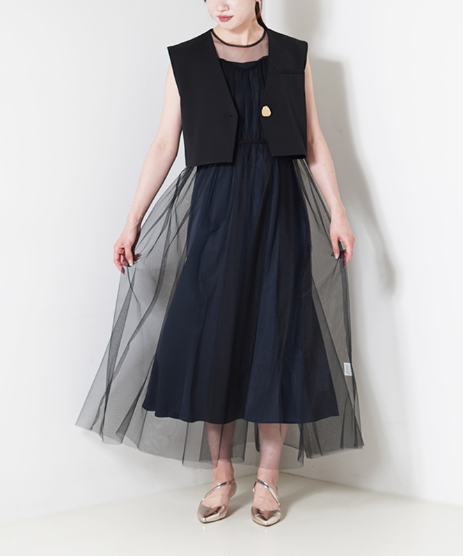andresd piping tulle dress パイピングチュールドレス ANDRESD ドレス piping tulle dress パイピングチュールドレス