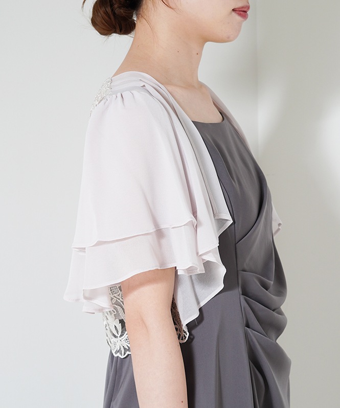 バッグ刺しゅうシフォンボレロ