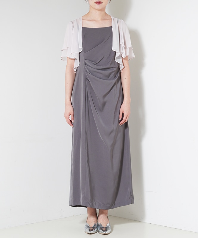 バッグ刺しゅうシフォンボレロ