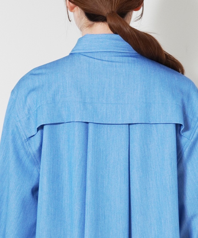 テンセルデニムリボンシャツ