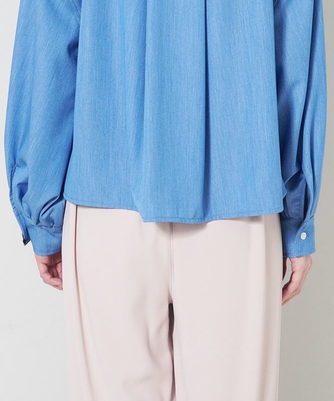 テンセルデニムリボンシャツ