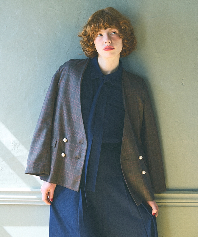 テンセルデニムリボンシャツ