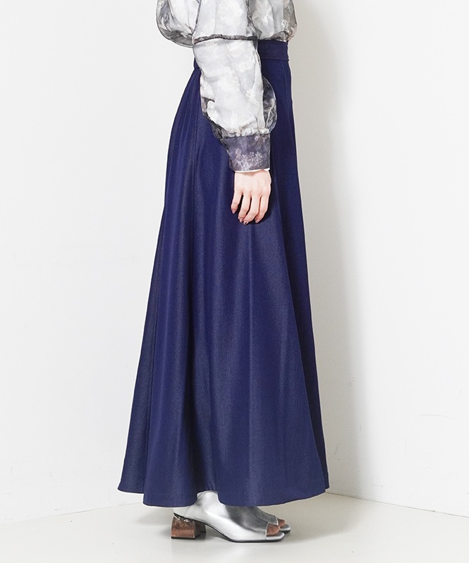 テンセルデニムフレアスカート