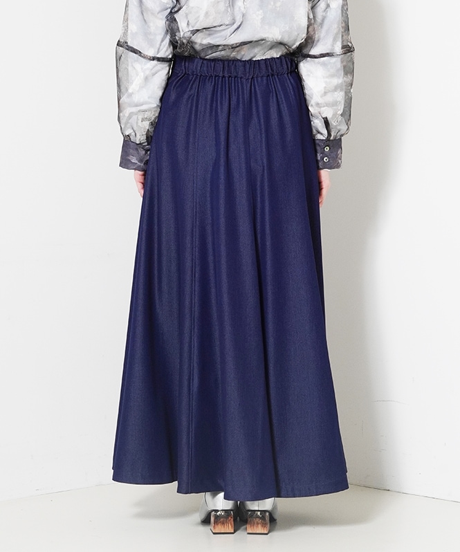 テンセルデニムフレアスカート