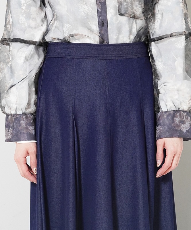 テンセルデニムフレアスカート