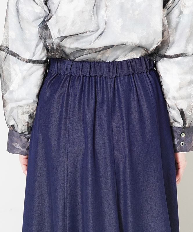 テンセルデニムフレアスカート