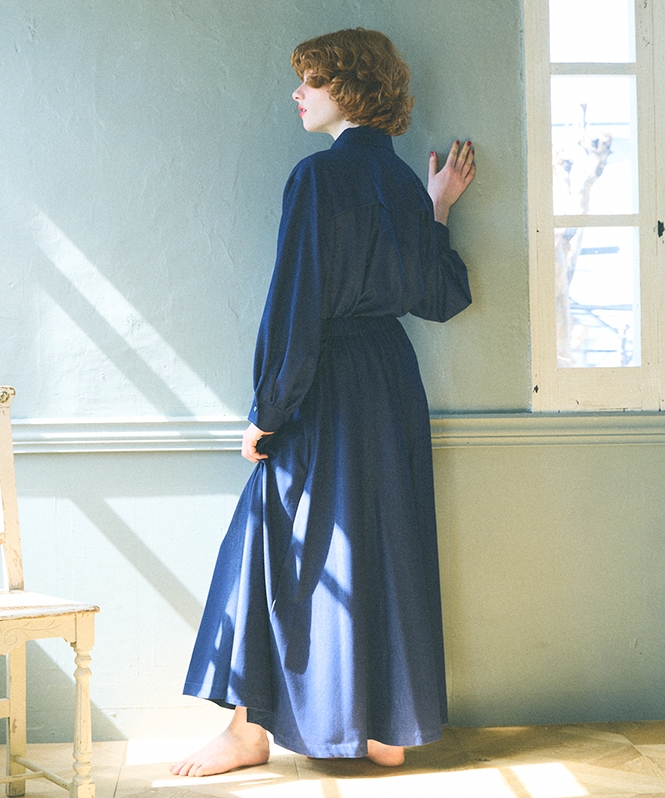 テンセルデニムフレアスカート