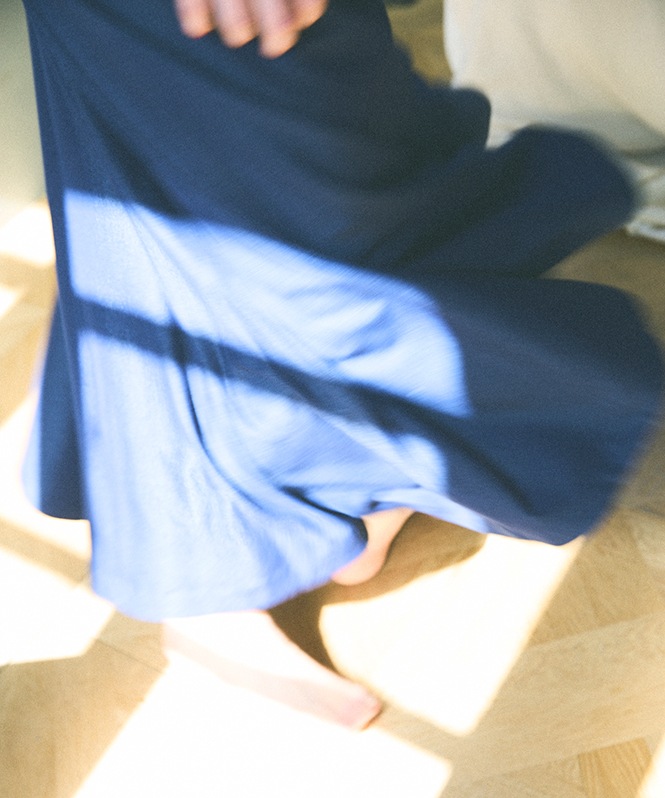 テンセルデニムフレアスカート