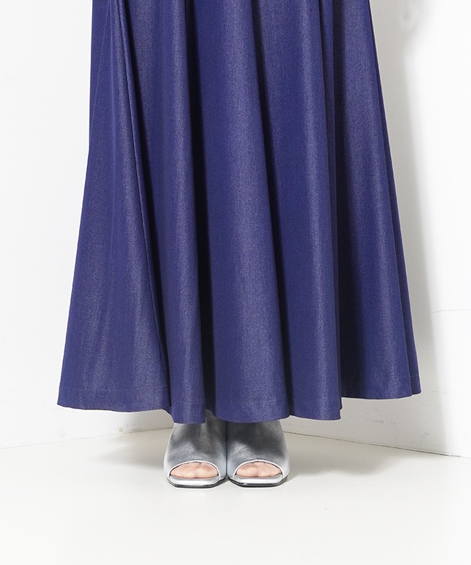テンセルデニムフレアスカート