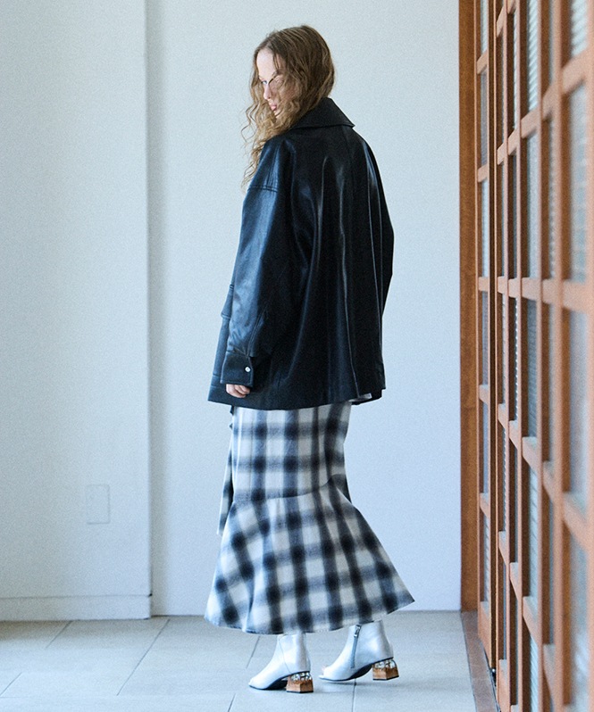 フェイクレザーブルゾン