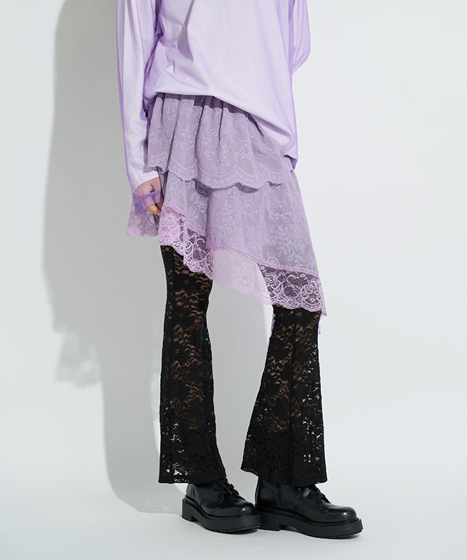 アシメレーススカート