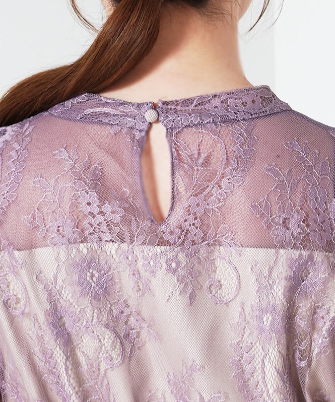 【美品】VALERIANE フレア袖チュールワンピースドレス　Lサイズ VALERIANE 袖フリルチュールワンピース | DRESS,DRESS | ROOM903