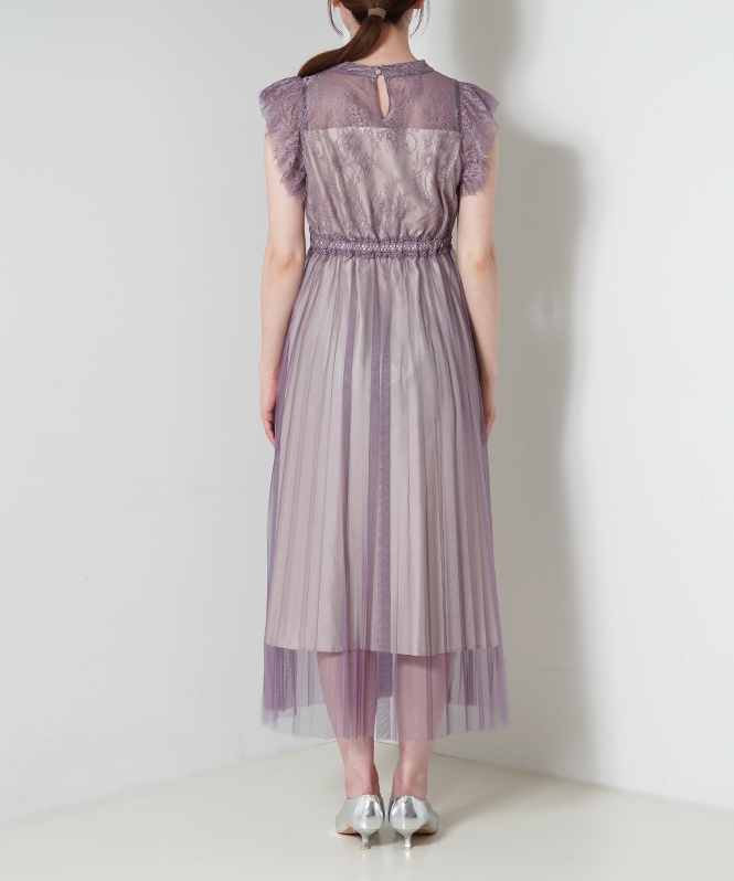 【美品】VALERIANE フレア袖チュールワンピースドレス　Lサイズ 袖フリルチュールワンピース | DRESS,DRESS | ROOM903 online