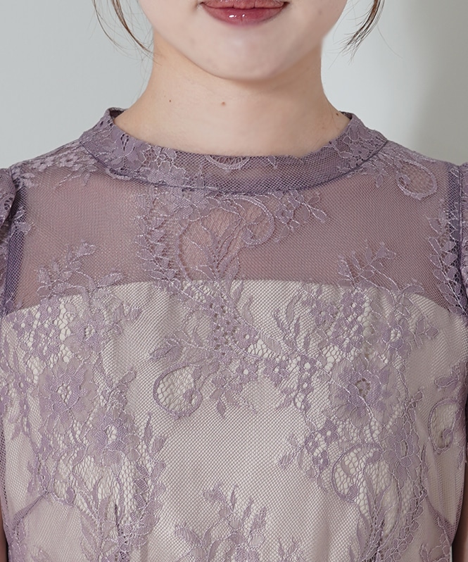 【美品】VALERIANE フレア袖チュールワンピースドレス　Lサイズ VALERIANE 袖フリルチュールワンピース | DRESS,DRESS | ROOM903