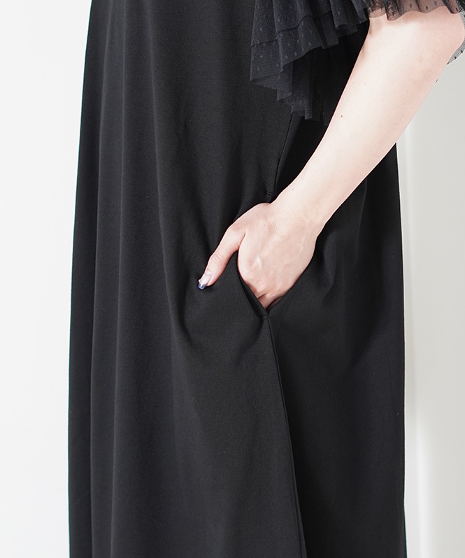 TORRAZZO DONNA Mesh sleeve maxi OP | ONEPIECE,デイリー