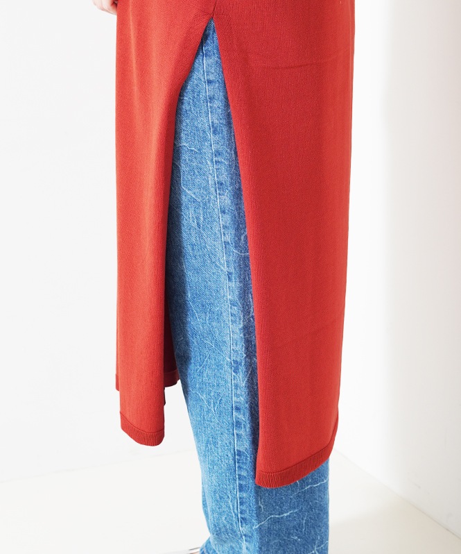 ロングスリットニットPO