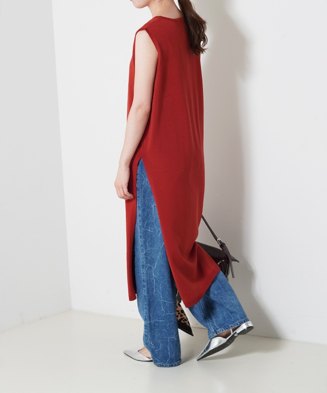 ロングスリットニットPO