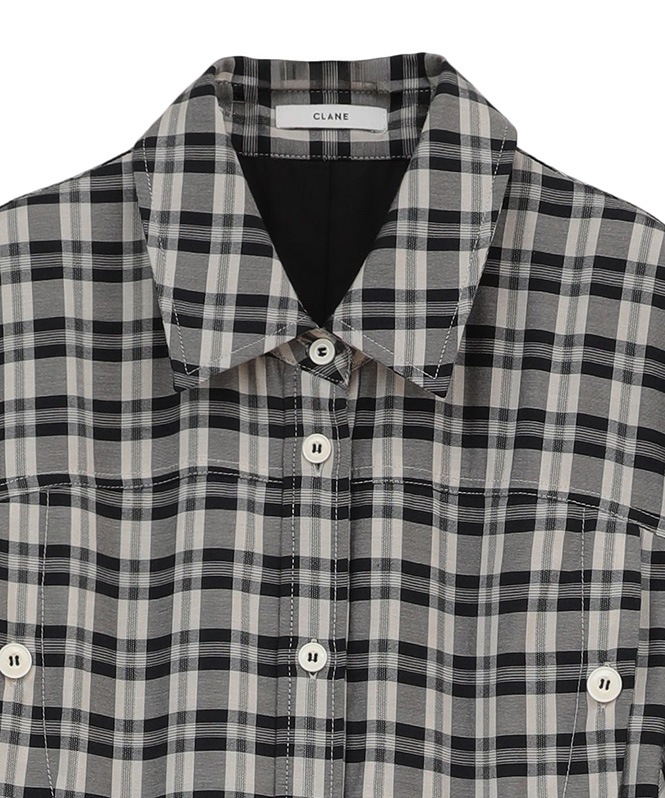 UP POCKET CHECK SHIRT ONEPIECE