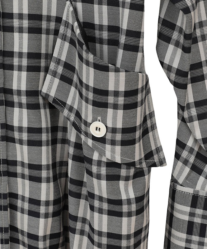 UP POCKET CHECK SHIRT ONEPIECE