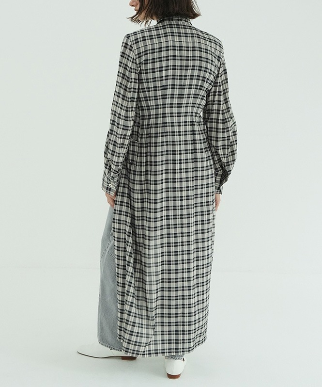 UP POCKET CHECK SHIRT ONEPIECE