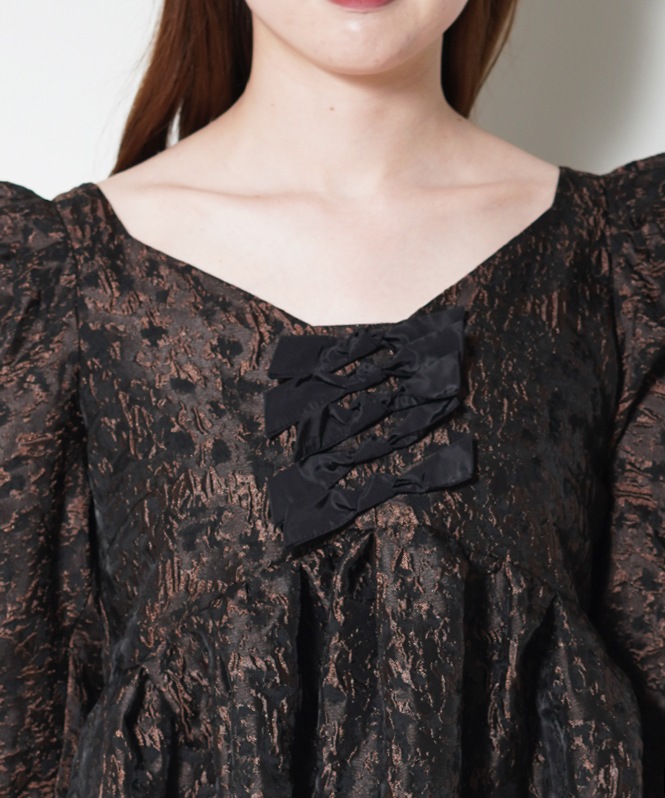 edge ribbon setup dress