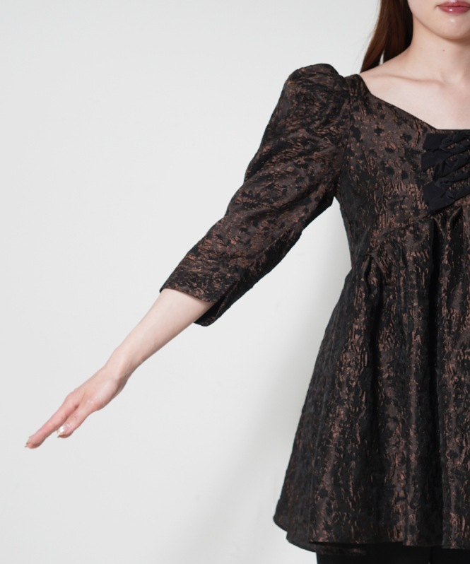 edge ribbon setup dress