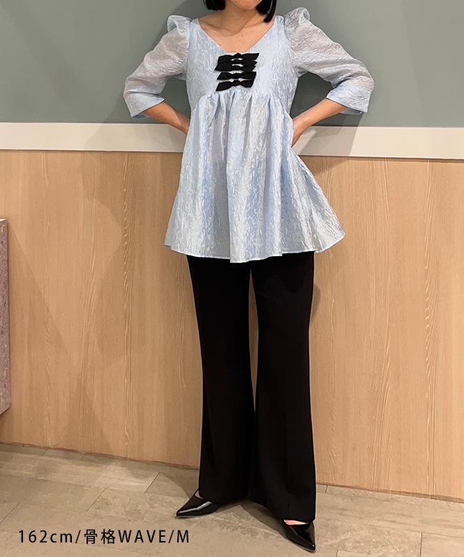 edge ribbon setup dress
