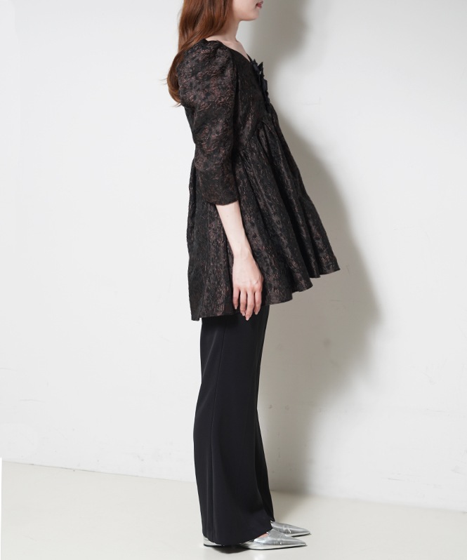 edge ribbon setup dress