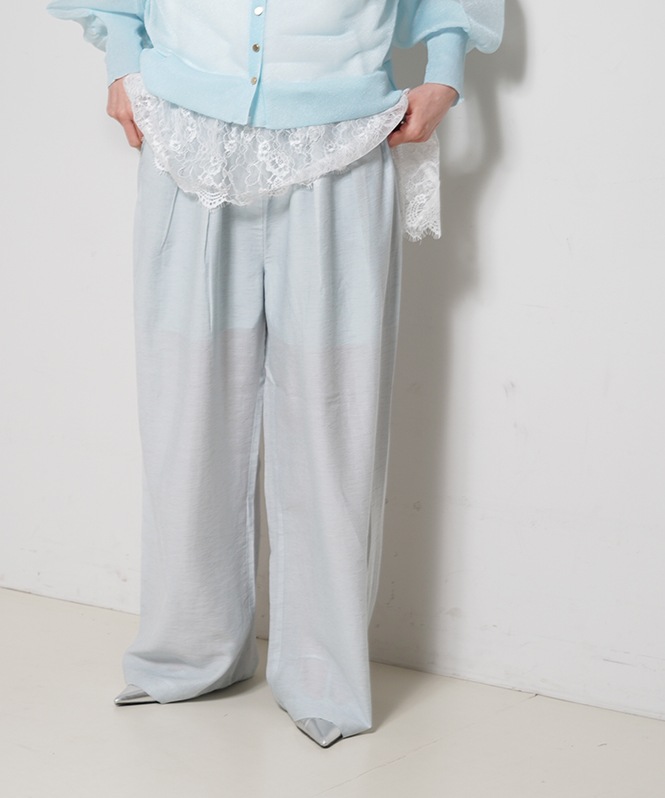 Linen Blend Tuck Wide PT | PANTS,ワイドパンツ | ROOM903 online