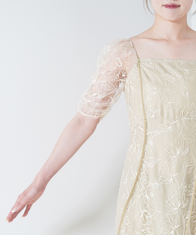 wave piping frare dress | DRESS,DRESS | ROOM903 online