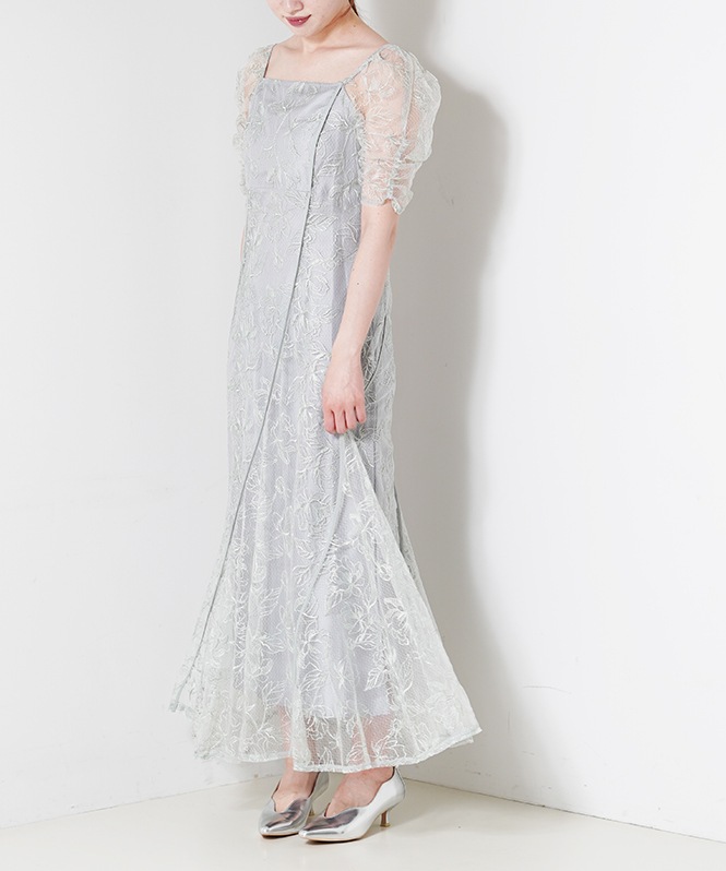 wave piping frare dress